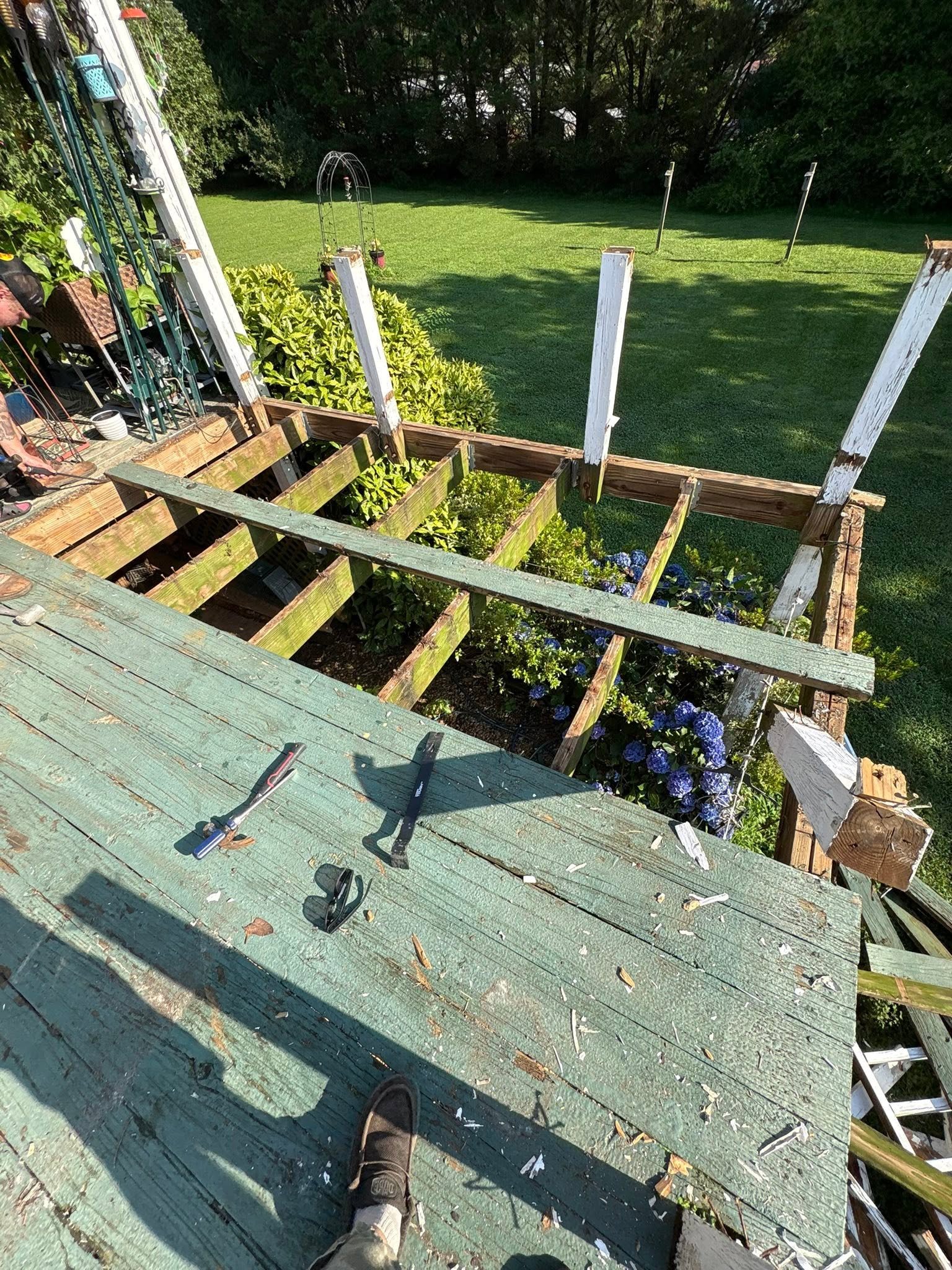 Deck construction in progress
