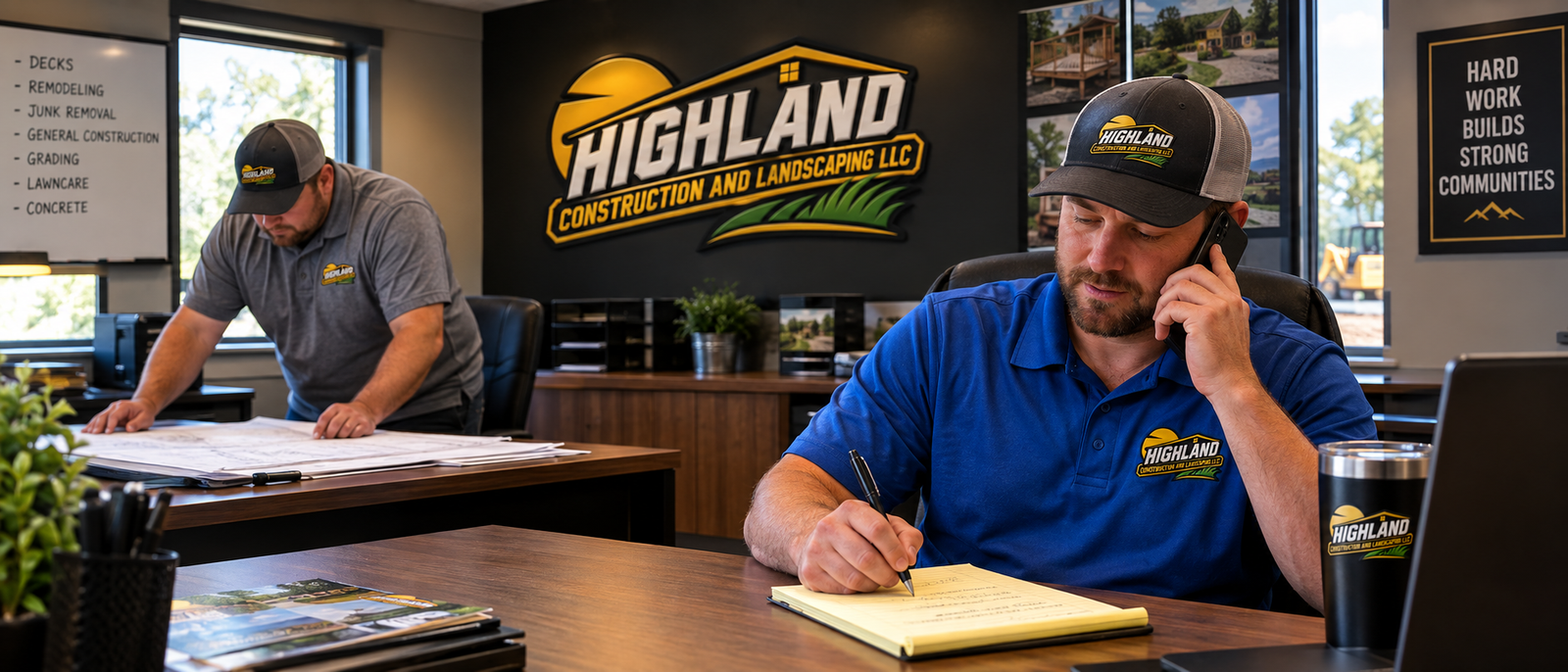 Highland Construction and Landscape job site